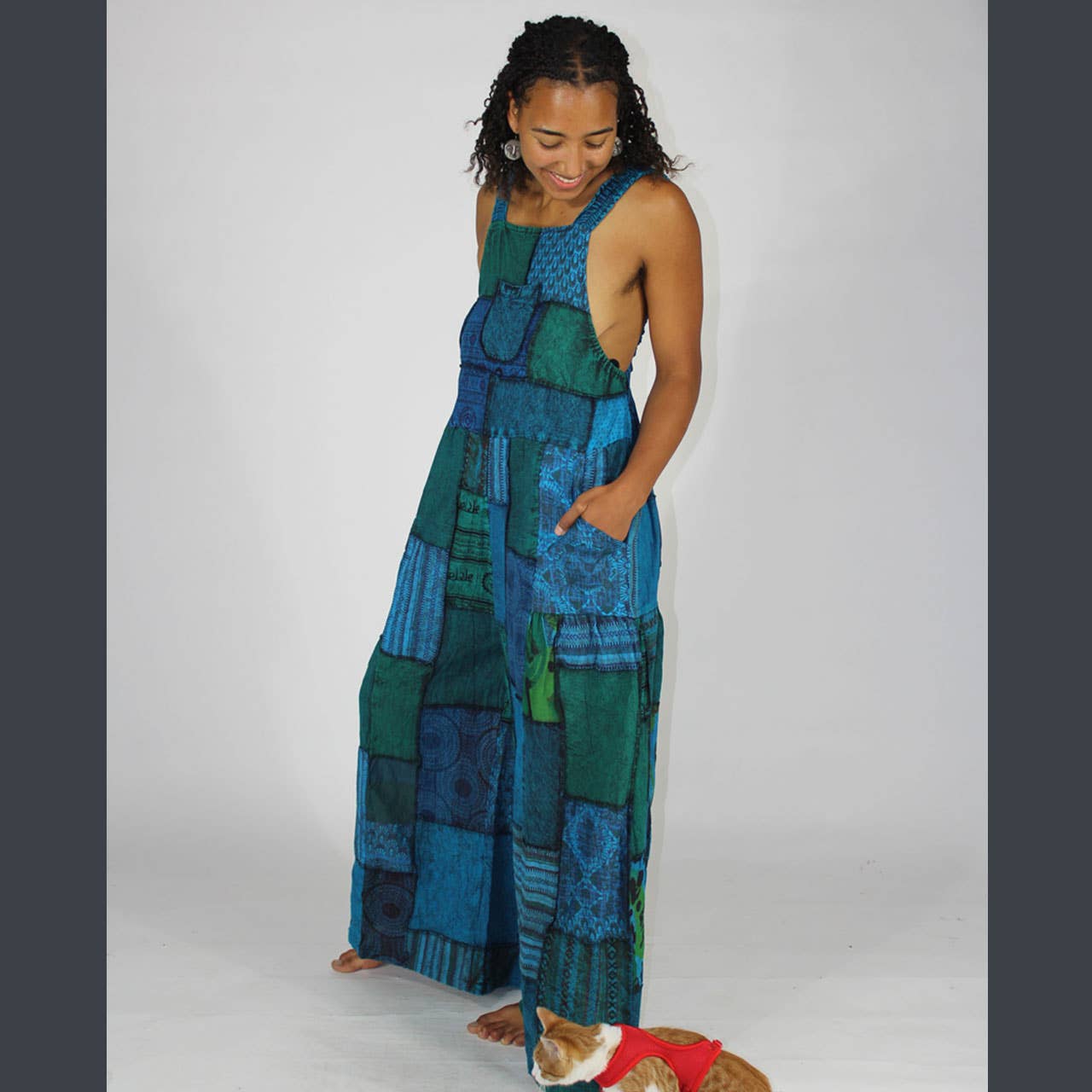 Baggy Patchwork Overalls