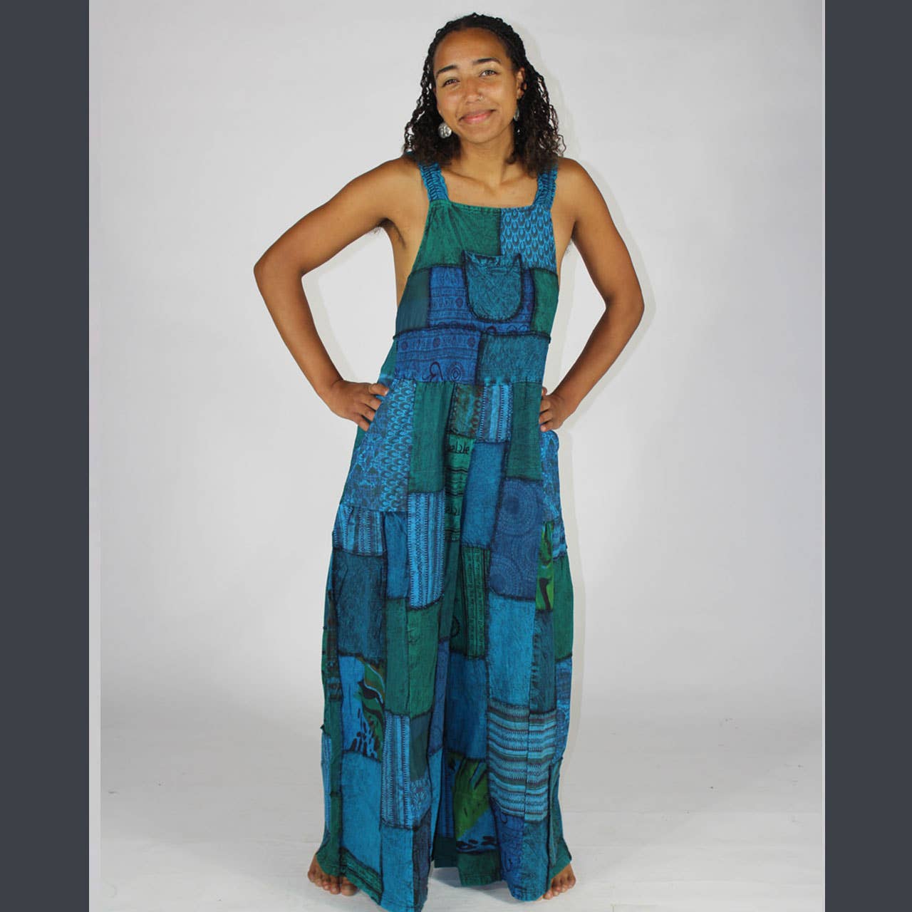 Baggy Patchwork Overalls
