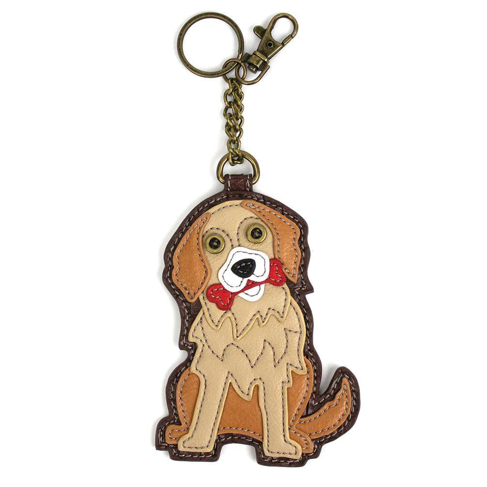 Golden Retriever Key Fob/ Coin Purse - Random Hippie