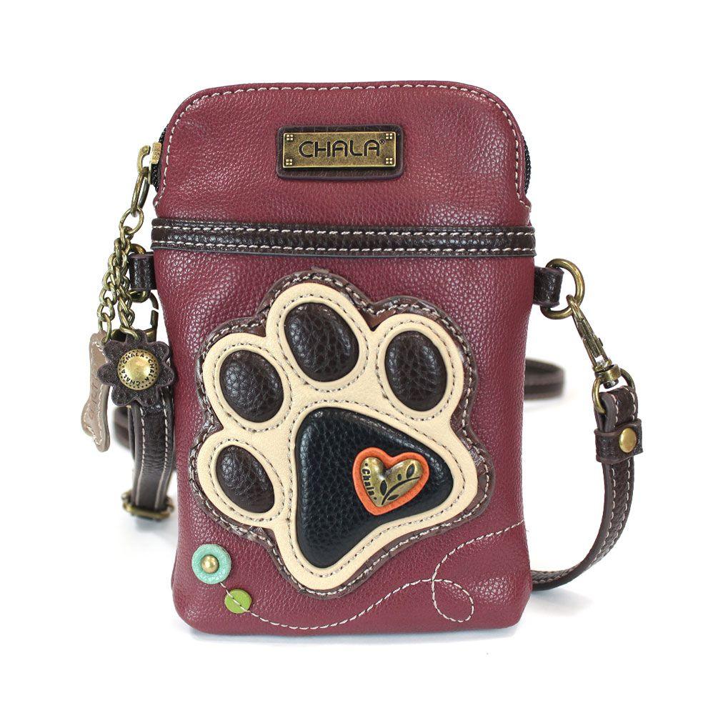Pawprint Cellphone Crossbody Bag in Red - Random Hippie