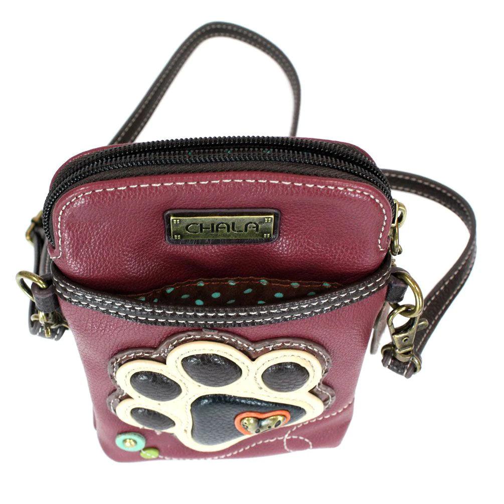 Pawprint Cellphone Crossbody Bag in Red - Random Hippie