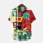 Retro Short Sleeve Hawaiian Shirt - Random Hippie