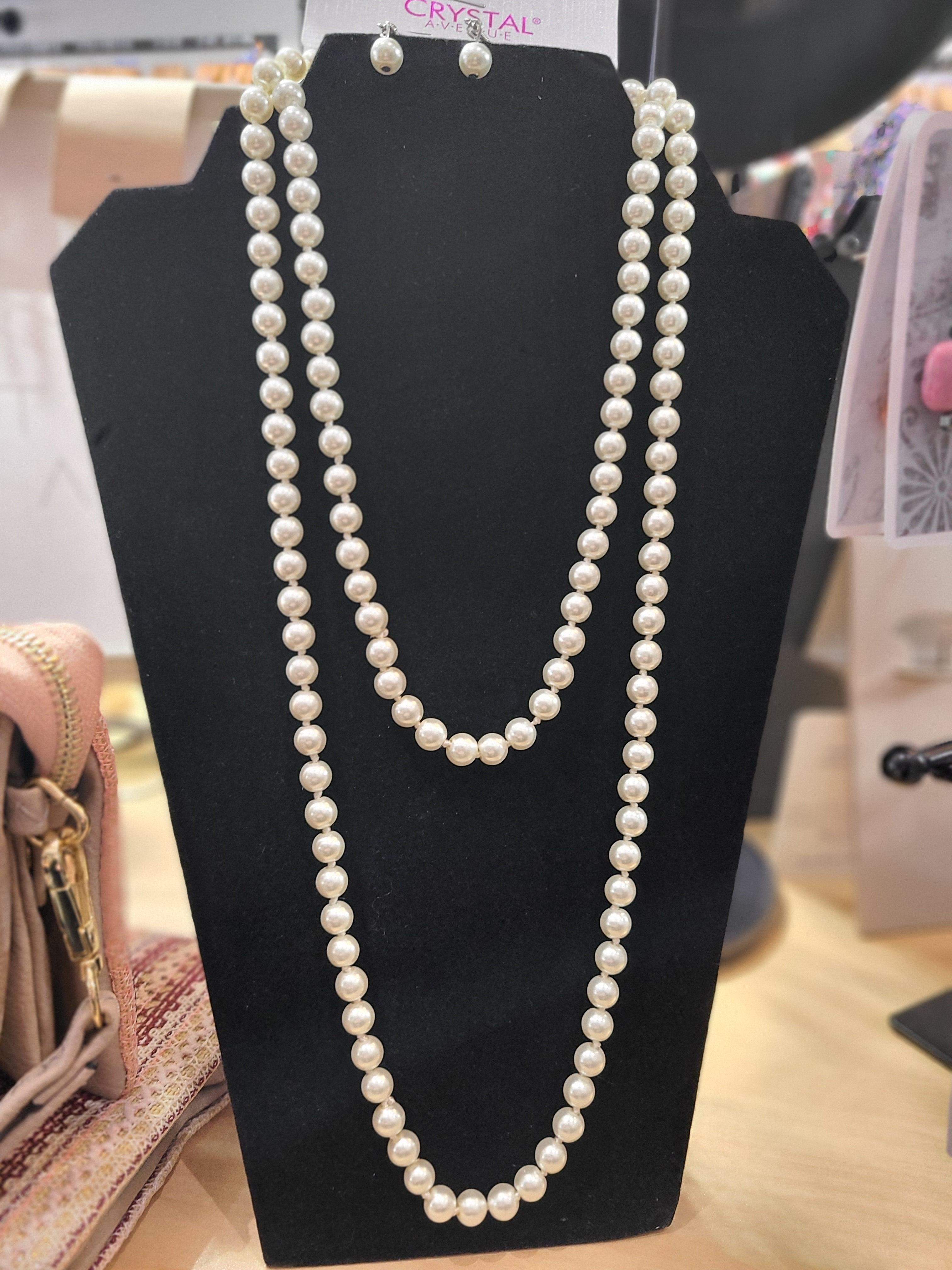 48" Pearl Necklace Set - Random Hippie