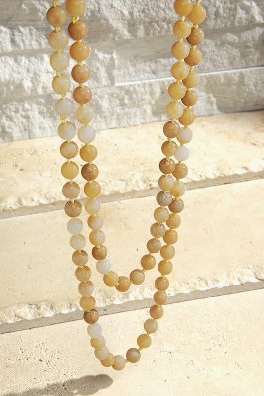 8mm 60" Semi Precious Beaded Necklace.