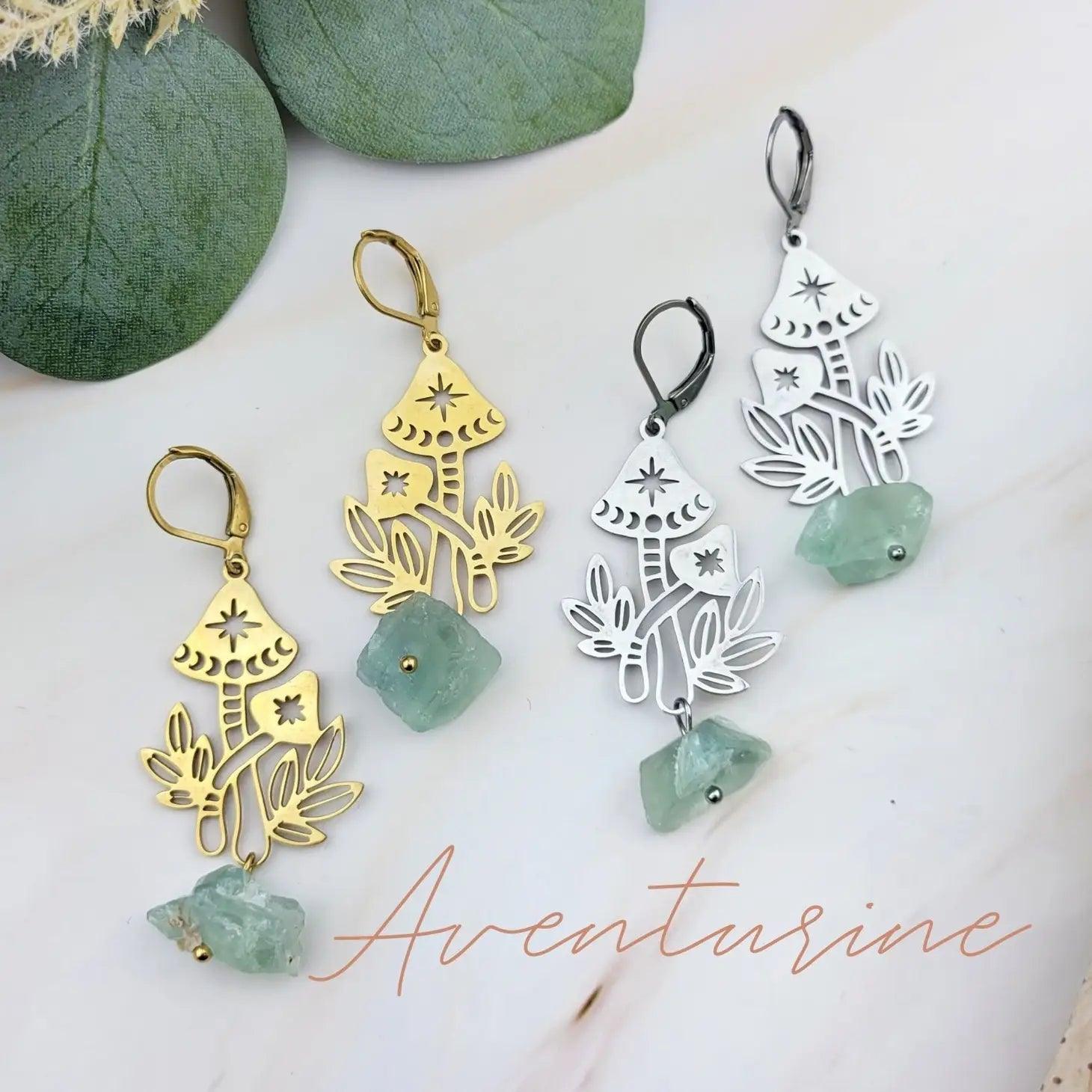 Dangle Mushroom Earrings - Random Hippie