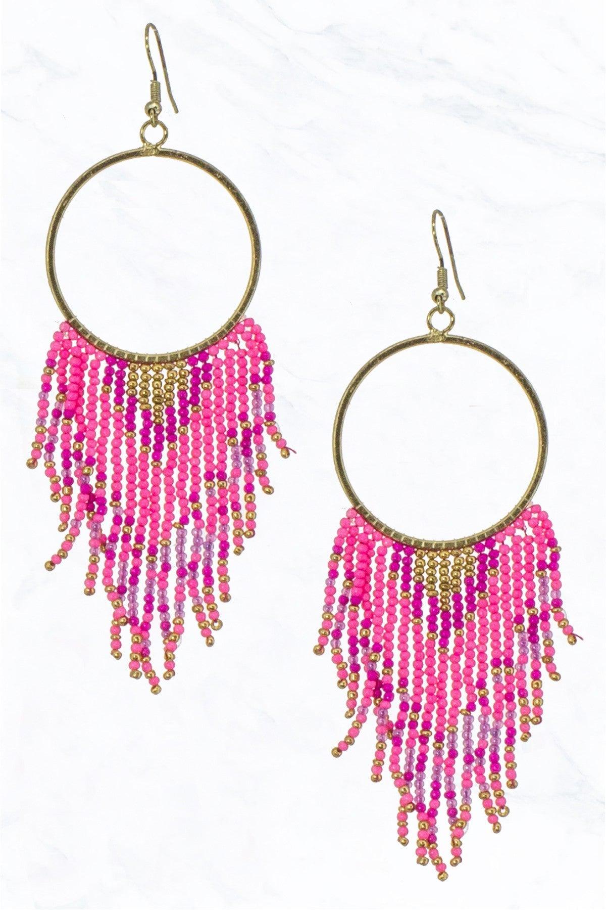Hoop Fringe Earrings - Random Hippie