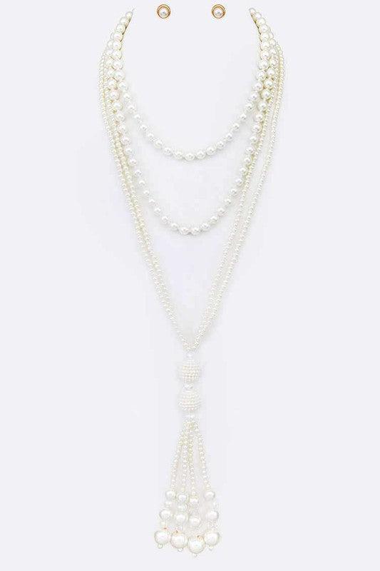 Layer Pearl Tassel Set - Random Hippie
