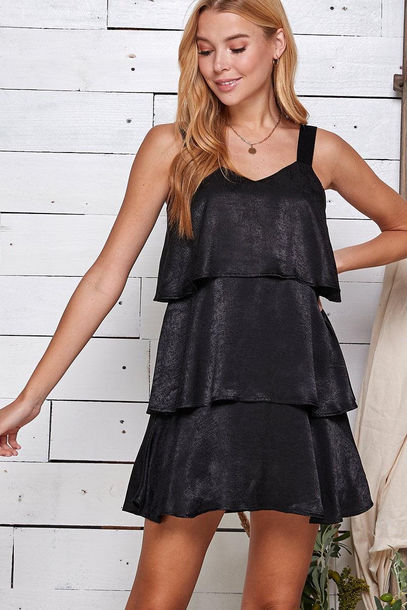 Layered Silky A Line Dress - Random Hippie