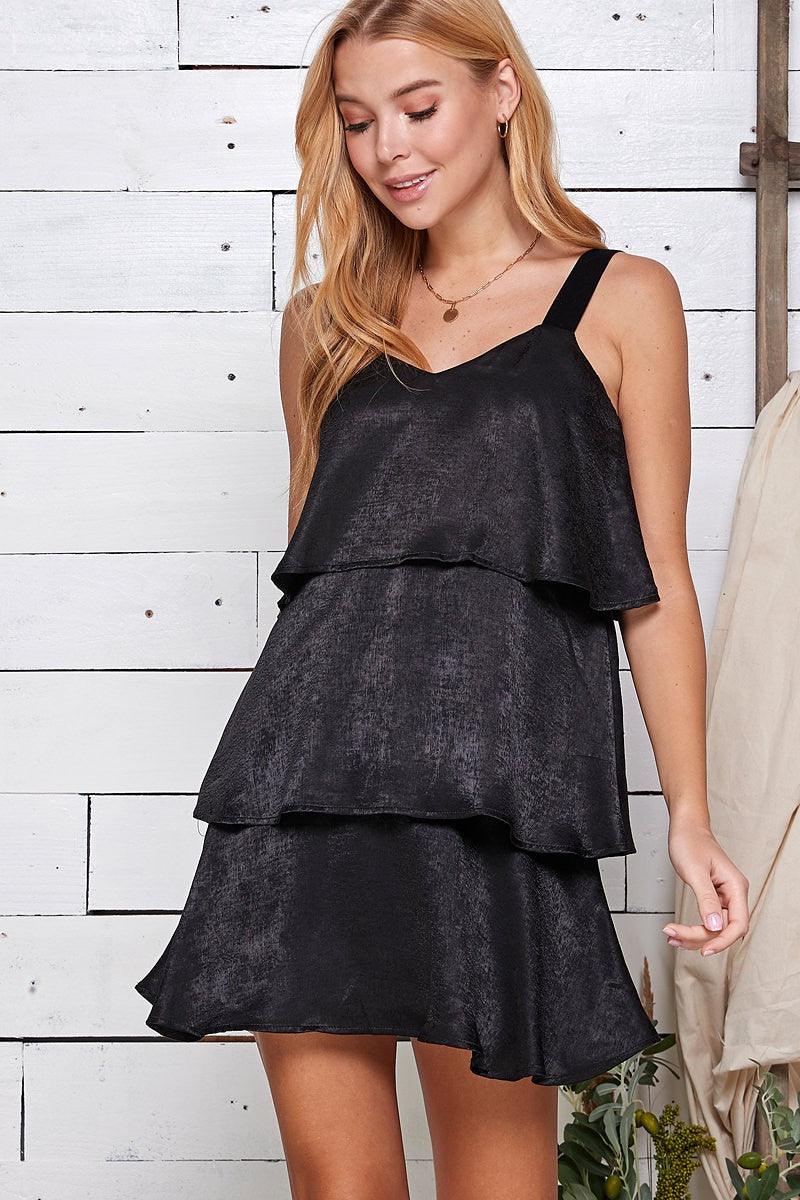Layered Silky A Line Dress - Random Hippie