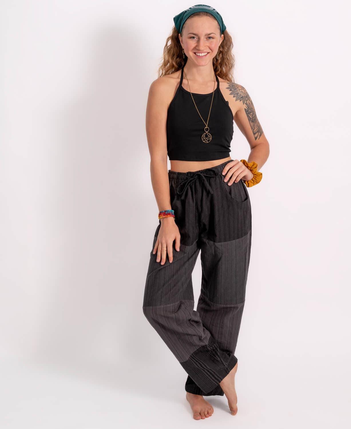 Lightweight Striped Patchwork Beach Pants - Random Hippie