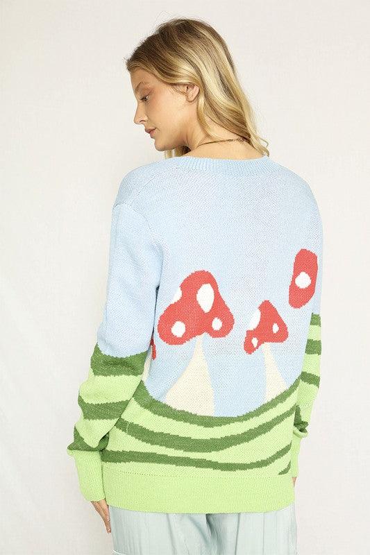 Mushroom Field Knit Cardigan - Random Hippie