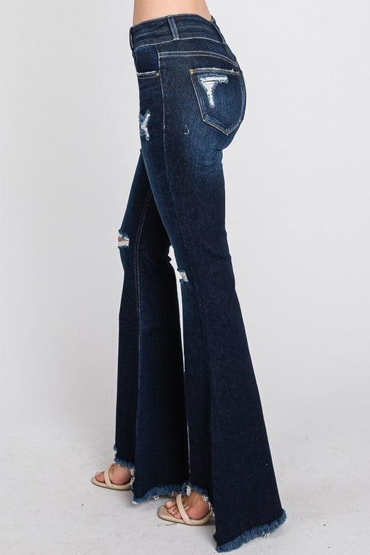 Petite High-Rise Super Flare Jeans - Random Hippie