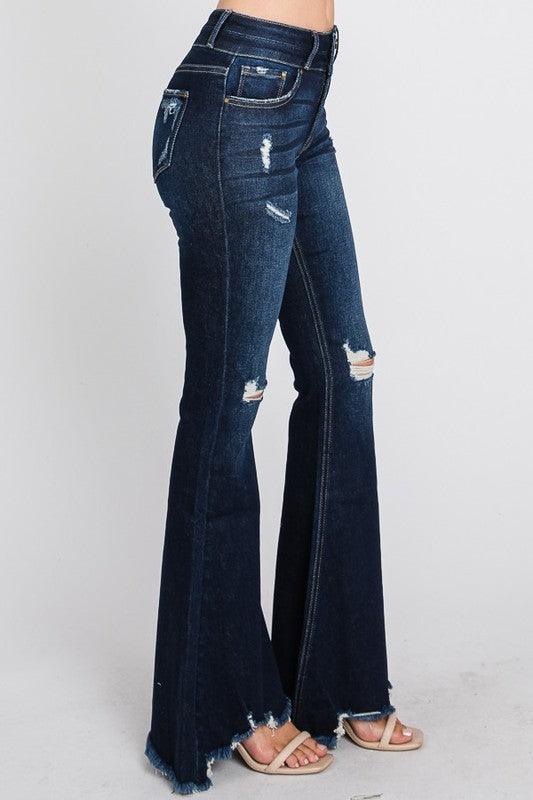 Petite High-Rise Super Flare Jeans - Random Hippie