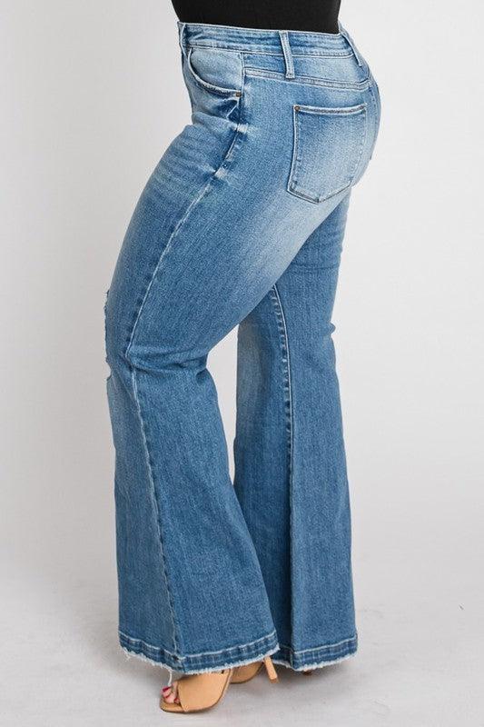 Plus Super High-Rise Flares - Random Hippie