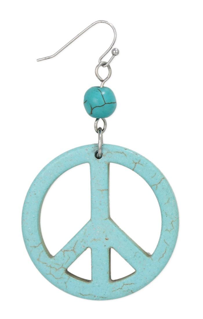 Sedona Serenity Peace Symbol Earrings - Random Hippie