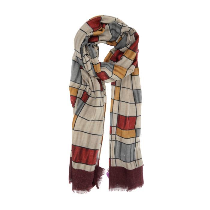 Taupe Mondrian Scarf.