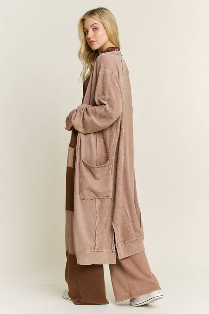 Mineral Wash Soft French Terry Oversized Cardigan