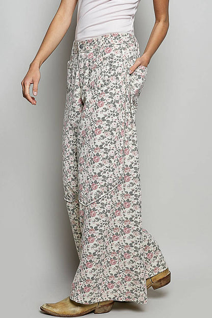 Vintage Elastic Band High Rise Wide Pants