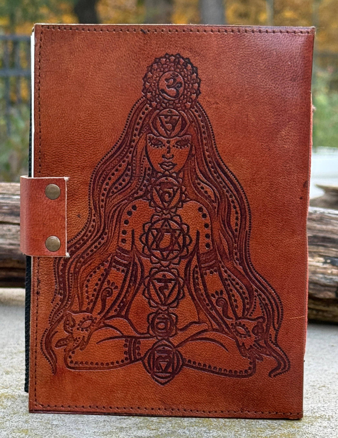 7 Chakras Vintage Leather Journal