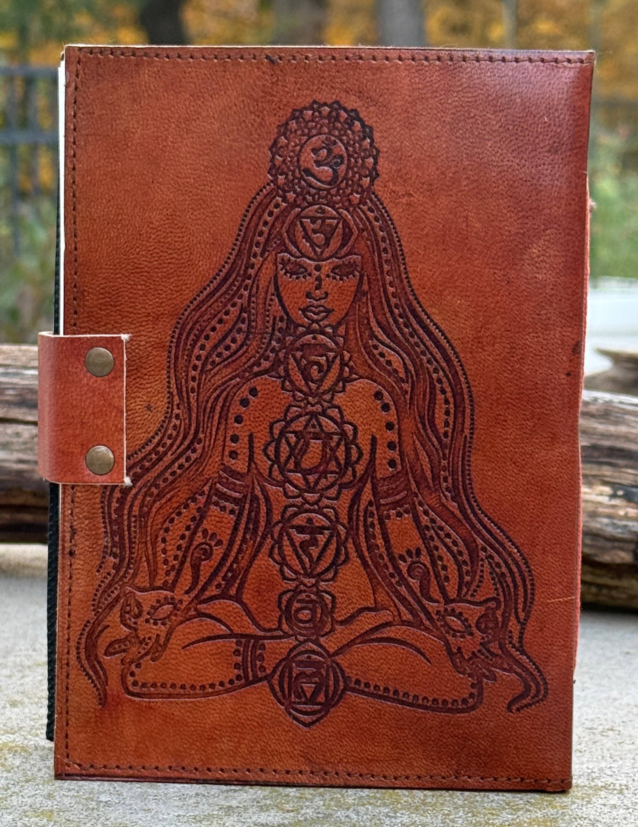 7 Chakras Vintage Leather Journal
