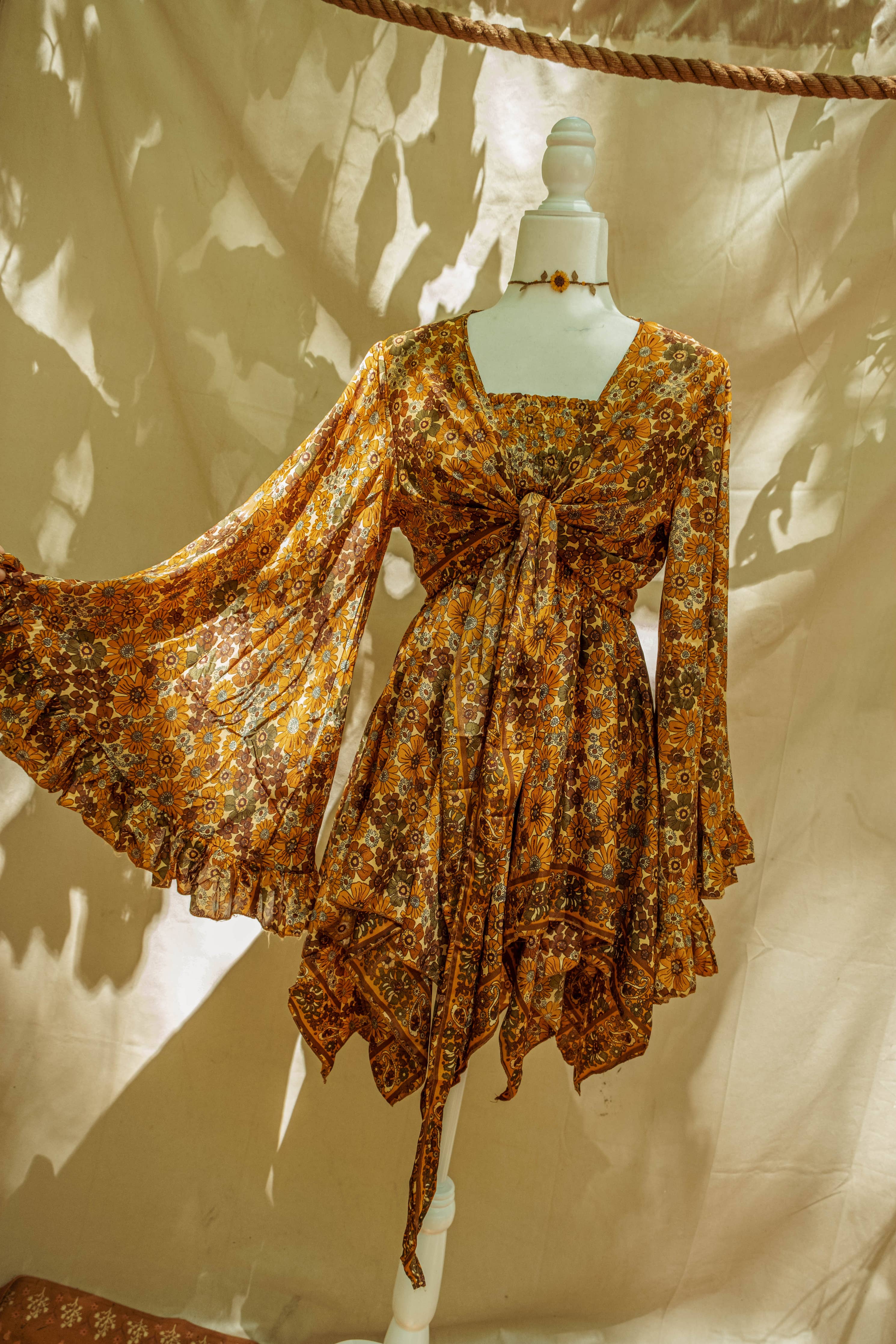 Hippie Bohemian Fairy Dress Honey Bee / Plus Hippie Bohemian Fairy Dress Honey Bee / Plus