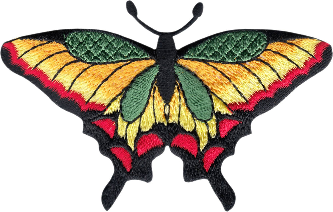 Patch - Orange, Red, Green Beautiful Butterfly Nature Cute