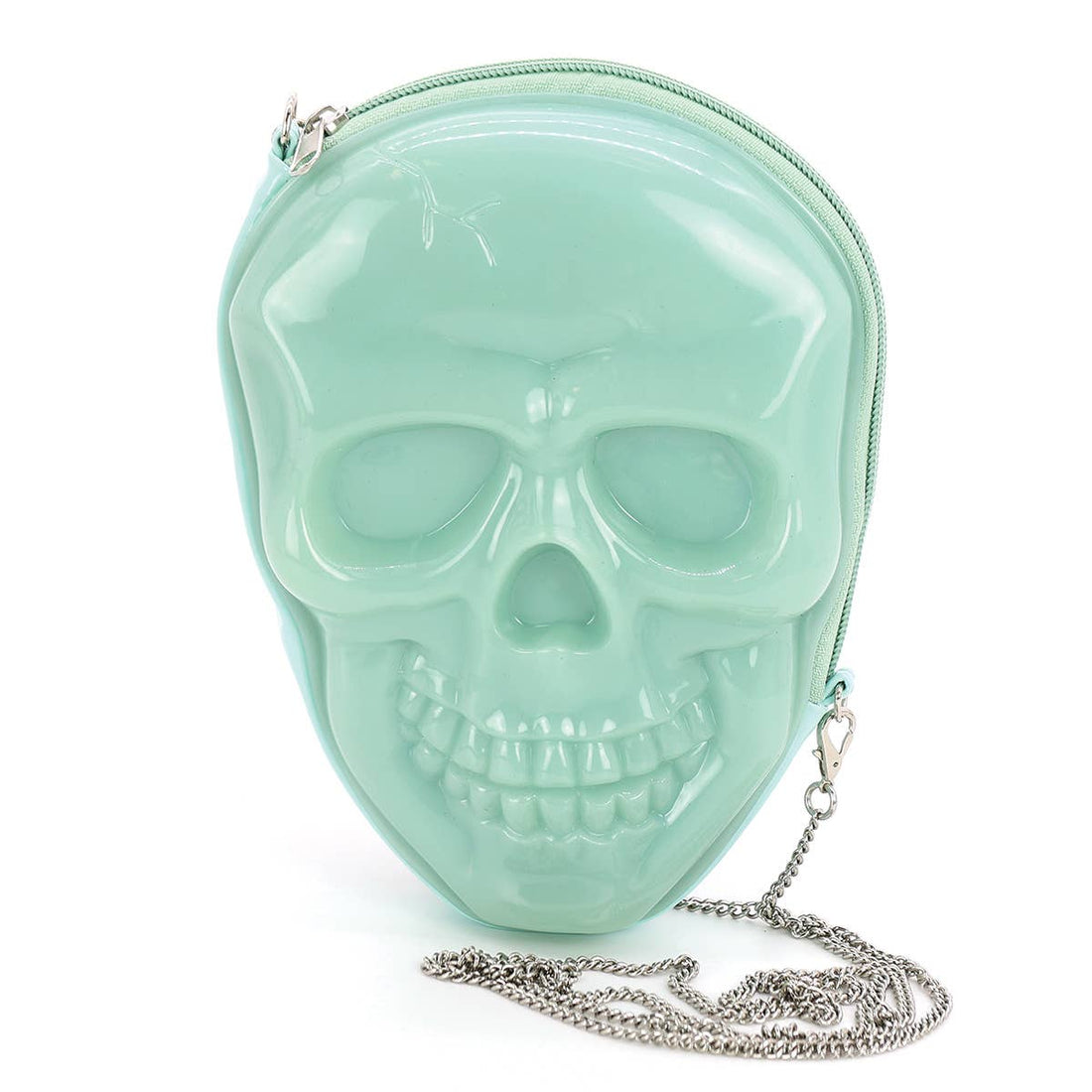 Skull Head Crossbody Bag: Green