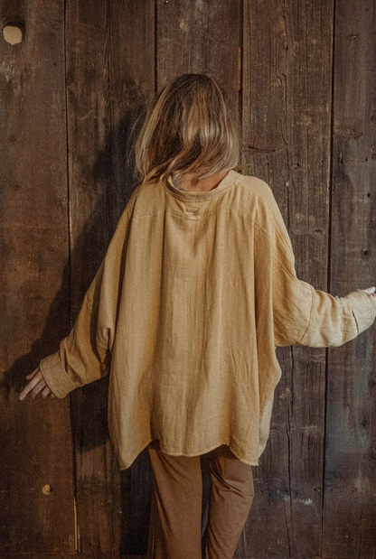 Organic Boho Unisex Pullover Flowy Shirt