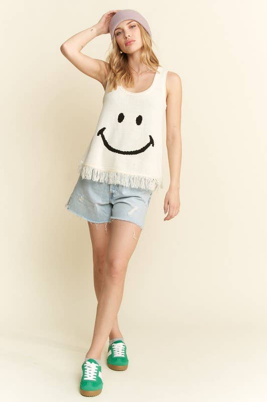 SMILEY FRINGE TANK