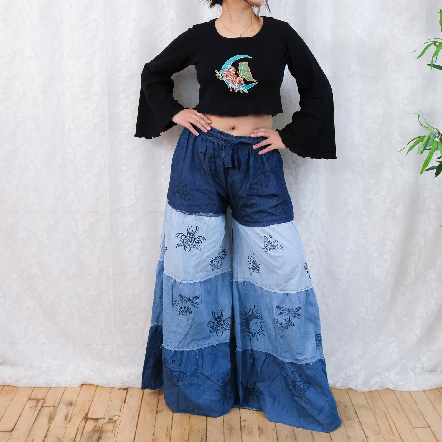 Flowy Tiered Boho Pants with Pockets