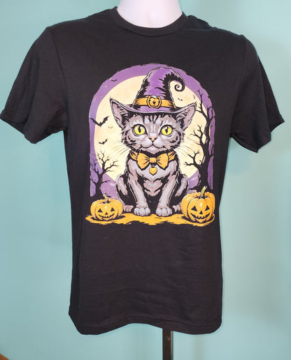 Halloween Cat in Witch Hat