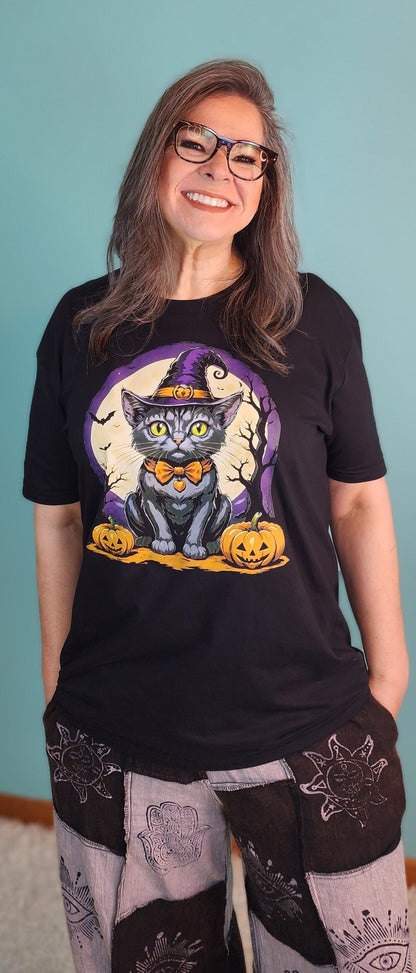 Halloween Cat in Witch Hat