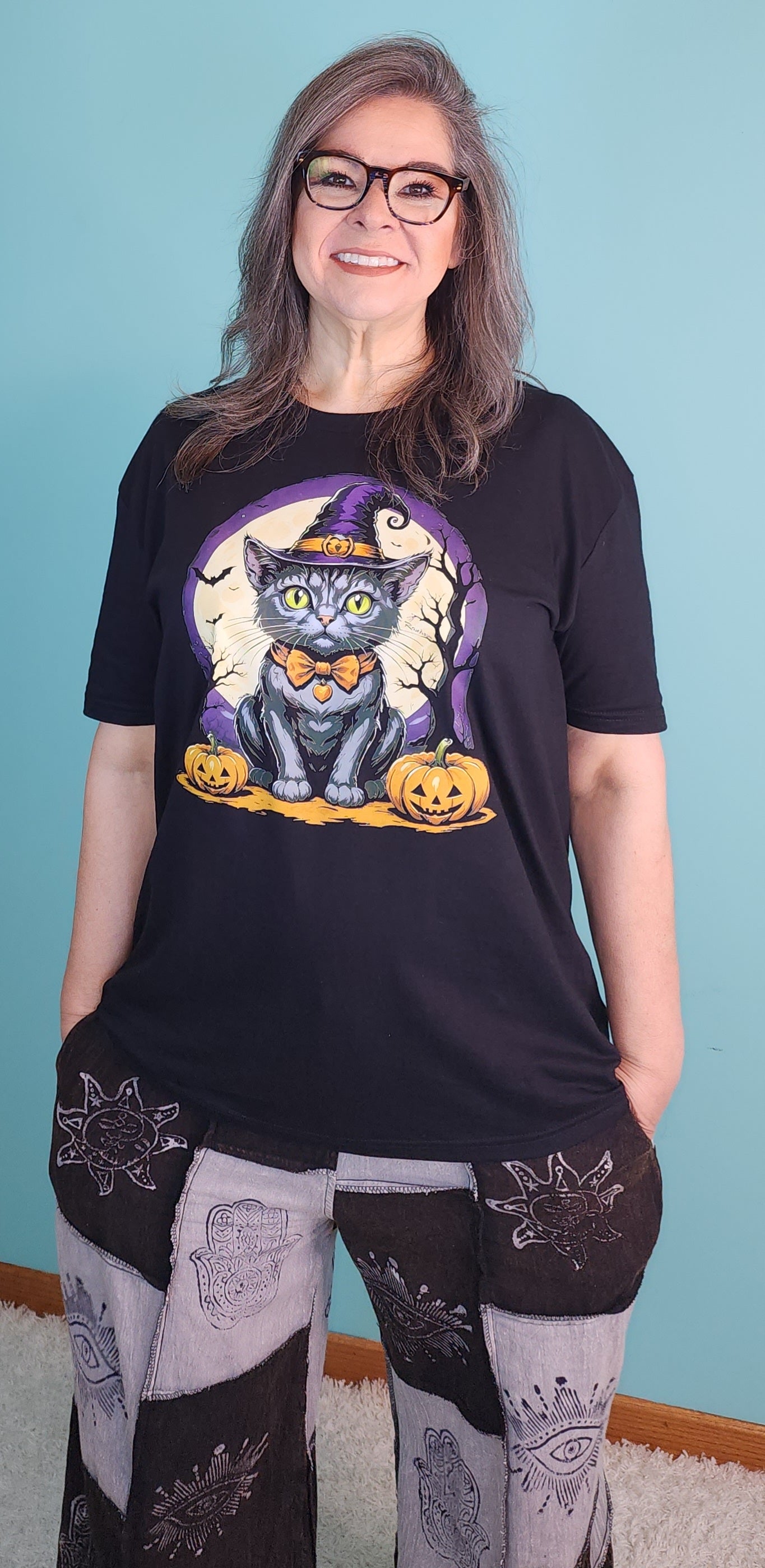 Halloween Cat in Witch Hat