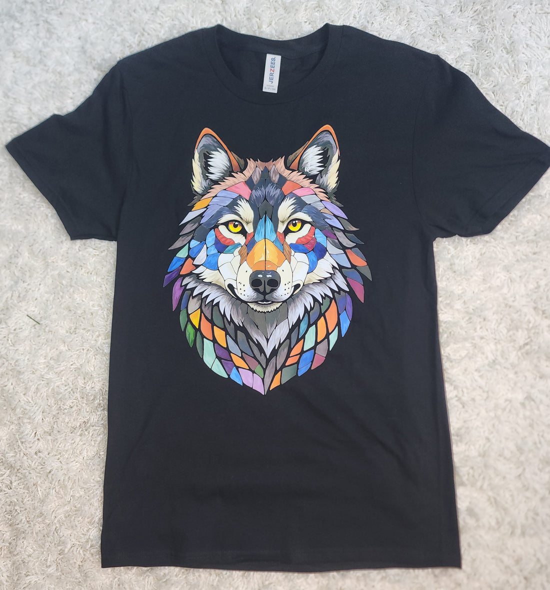 Stained Glass Gray Wolf T-Shirt (Copy)