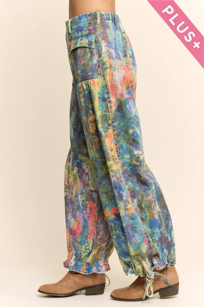PRINTED DENIM PANT