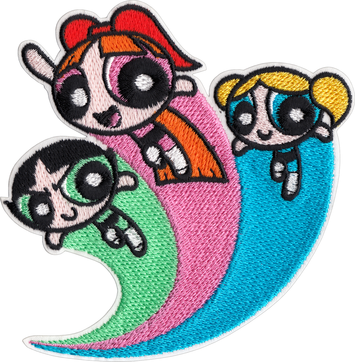 Patch - Powerpuff Girls - Trio Flying - Cute 1990s Cartoon
