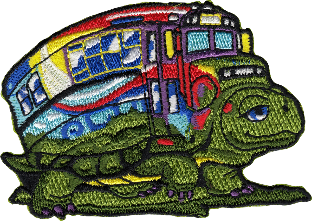 Patch - Turtle Hippie School Bus - Music Festival Peace Love