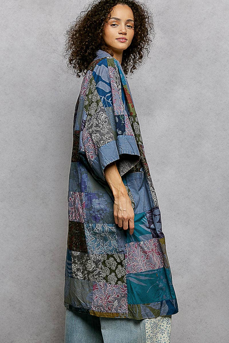 Long Sleeve Patch Vintage Cardigan