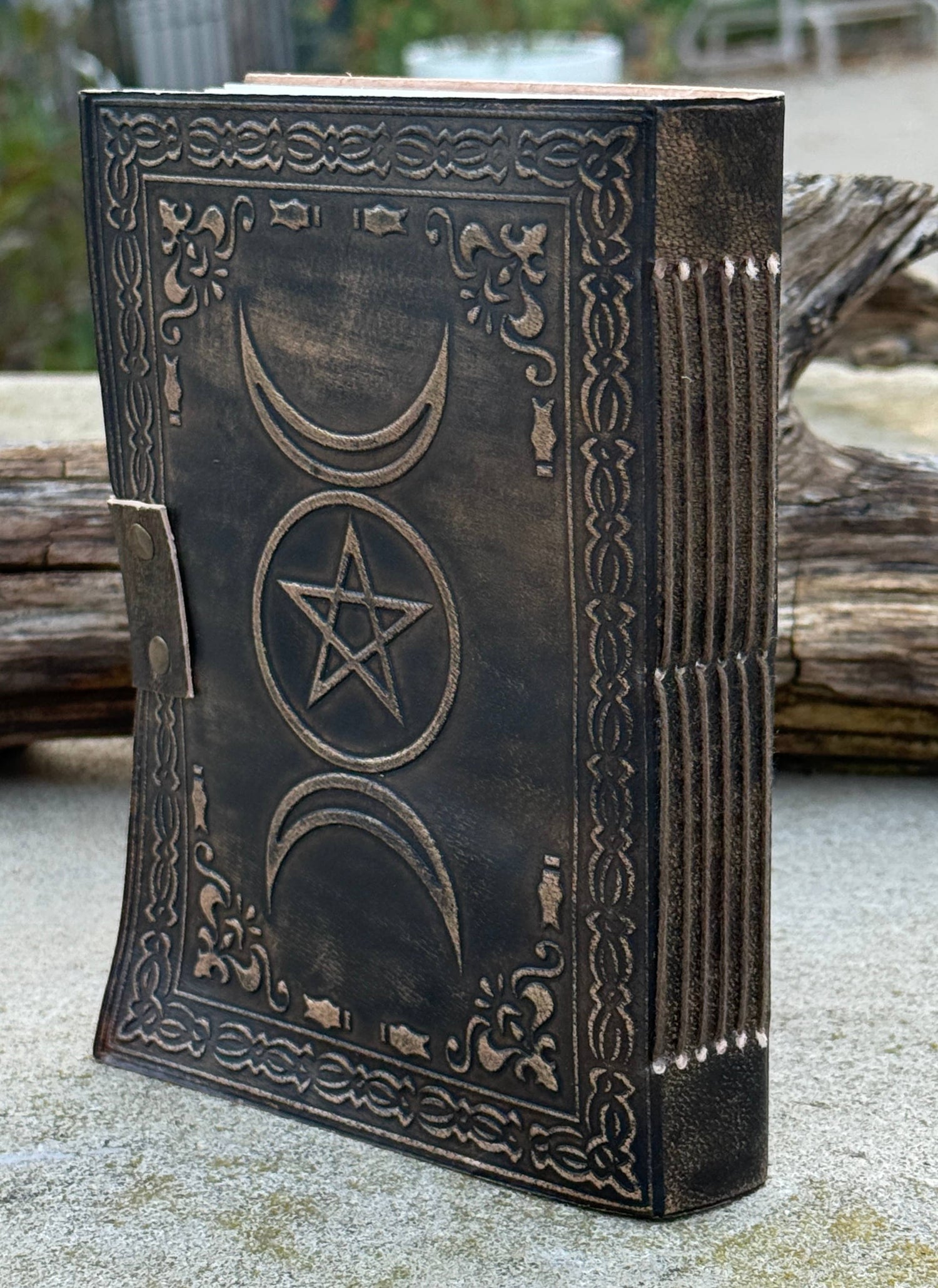 Triple Moon Leather Handmade Journal