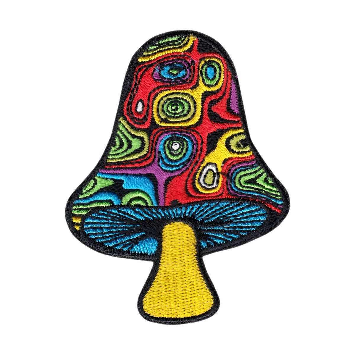 Patch - Mushroom - Psychedelic Tie Dye Hippy 1960s Vibes 3"
