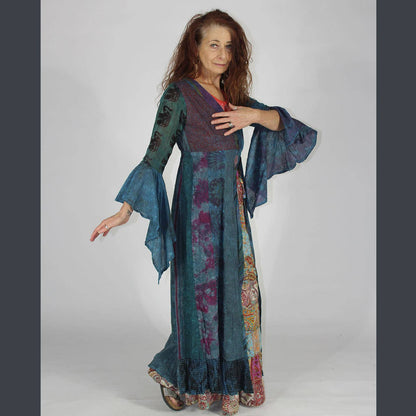 STEVIE DUSTER Over Dye Patchwork Long Duster