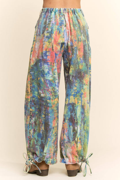 PRINTED DENIM PANT