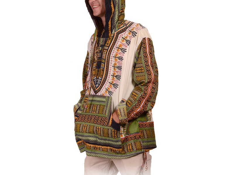 Fashion Flashback Unisex Cotton Dashiki Hoodie