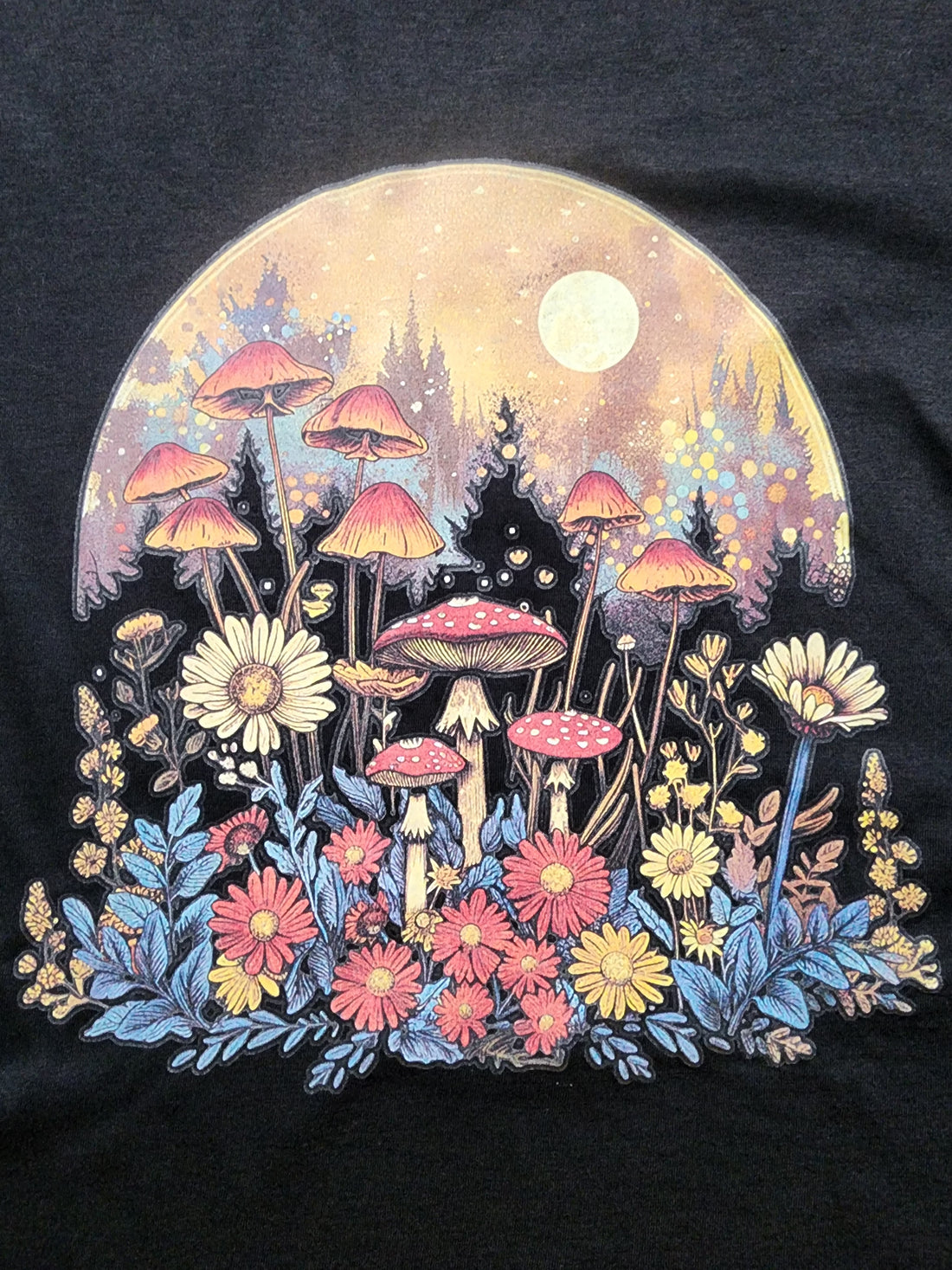 Mushroom Moon Scene T-Shirt