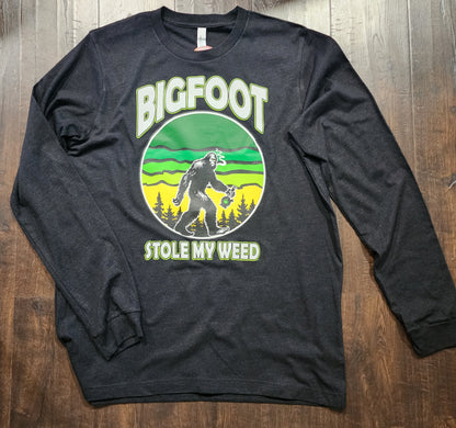 Bigfoot Ate My Weed Long Sleeve T-shirt