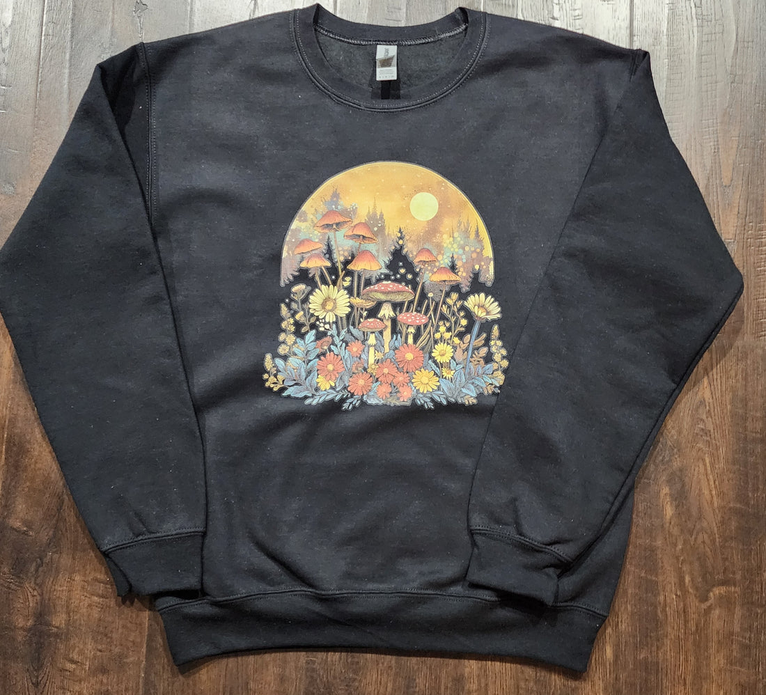 Moonshine Mushroom Scene Sweatshirt