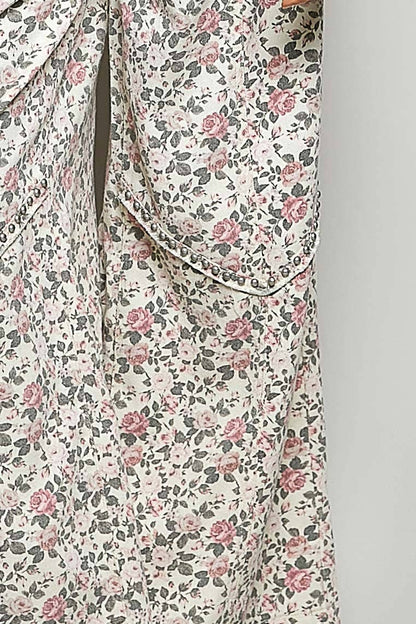 Vintage Elastic Band High Rise Wide Pants
