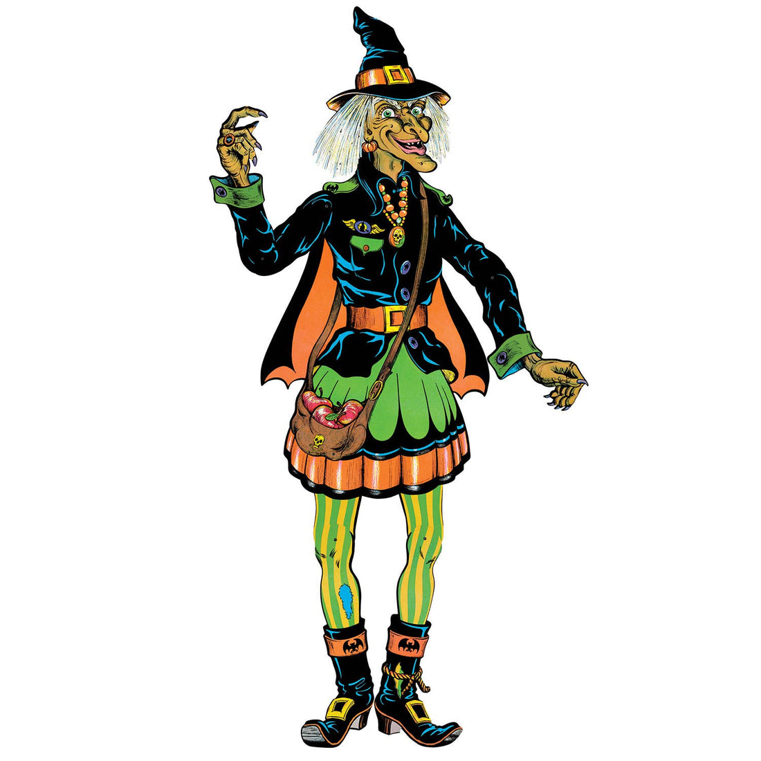 Vintage Halloween Jointed Witch 4&