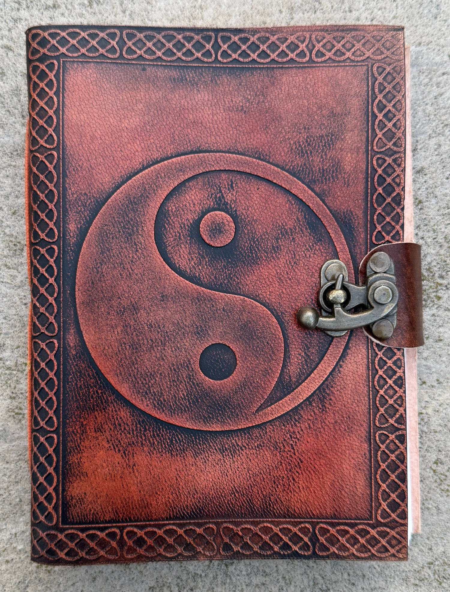 Yin Yang Leather Journal Embossed