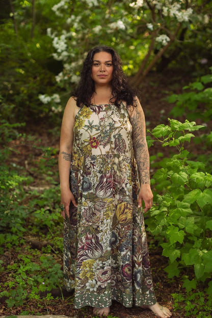 Love Grows Wild Bohéme Long Maxi Slip Dress w/ Bees